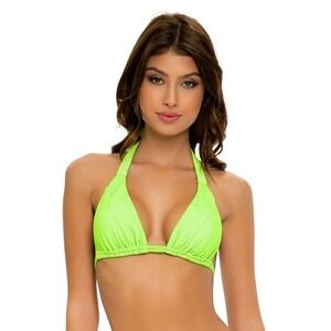 Luli Fama Luli Babe in Miami Triangle‎ Halter Bikini Swimsuit Top Size Large